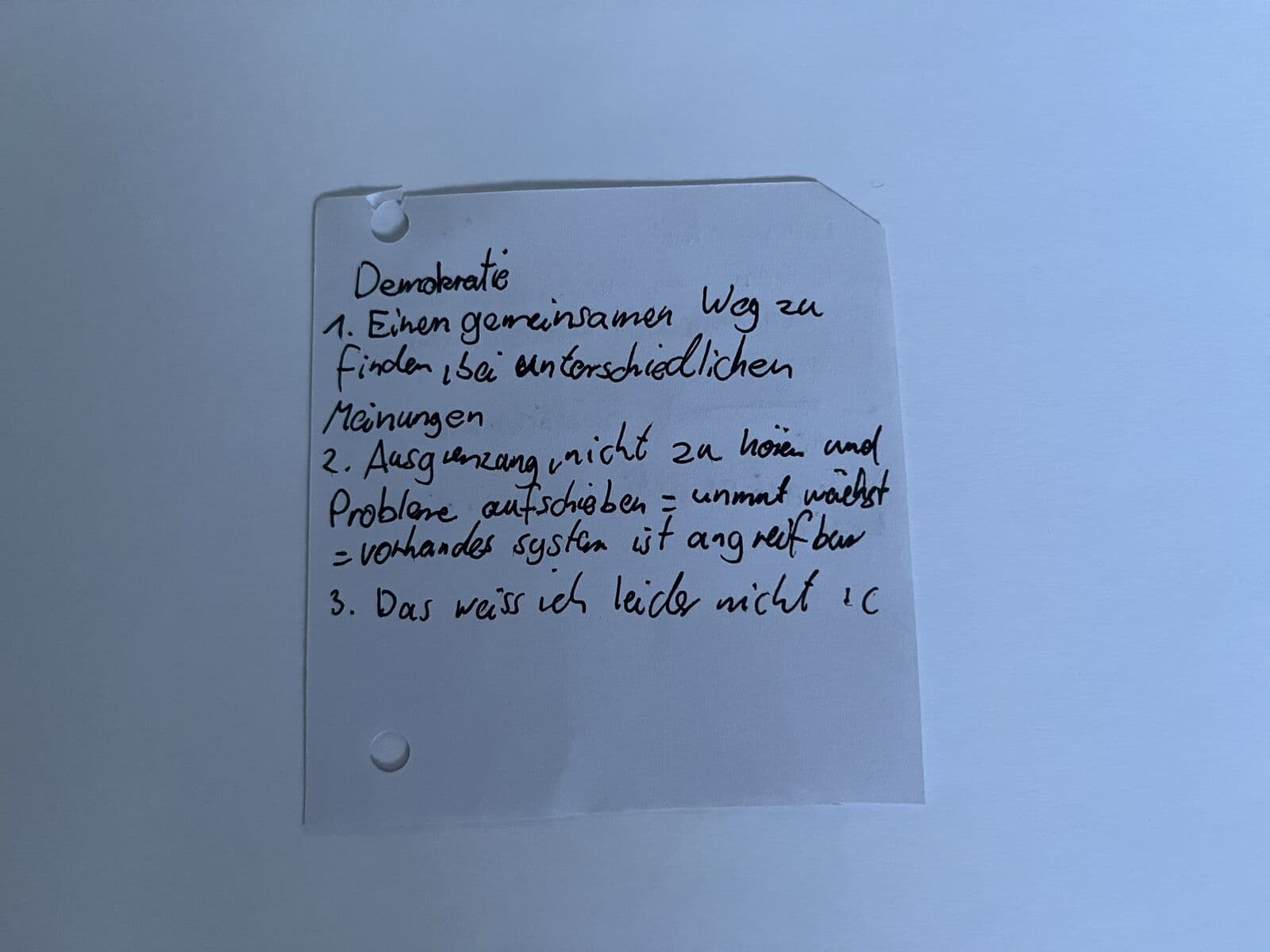 Democracy Dialogschleife