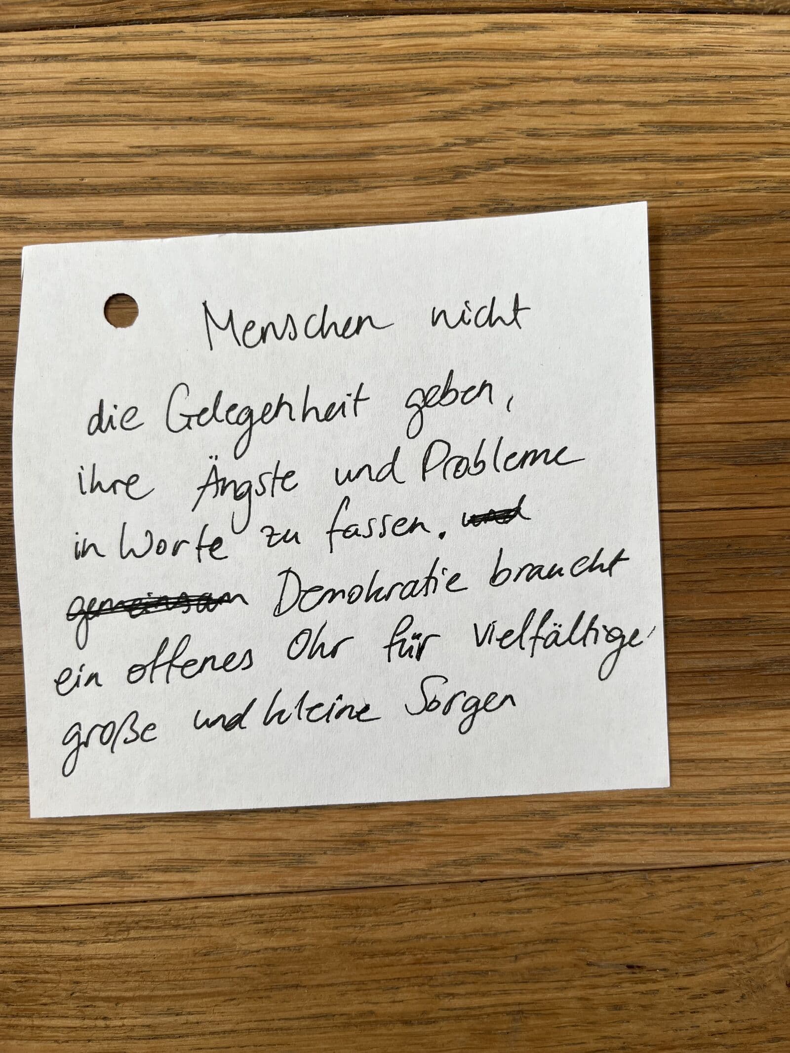 Demokratie Dialogschleife