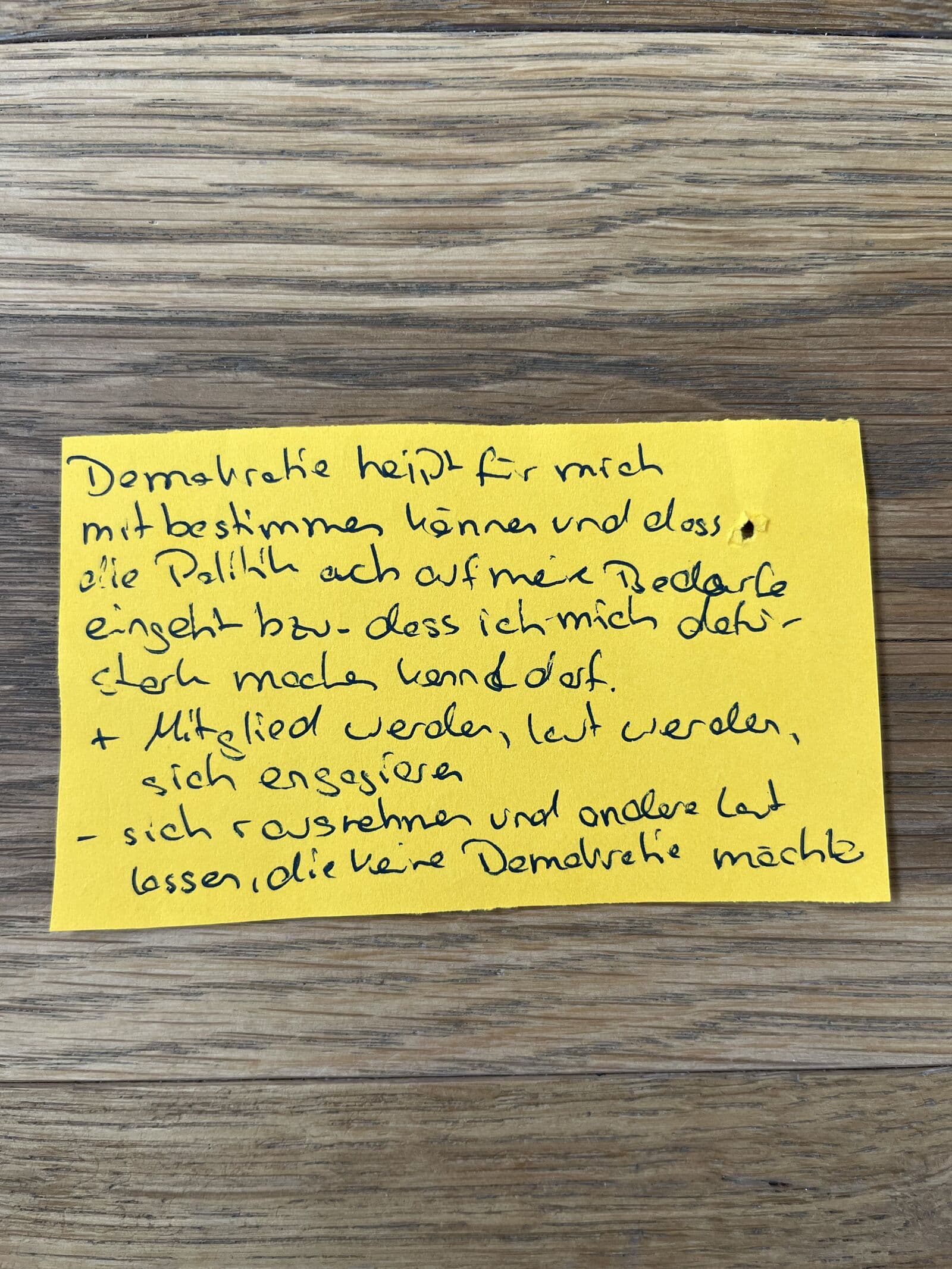 Democracy Dialogschleife
