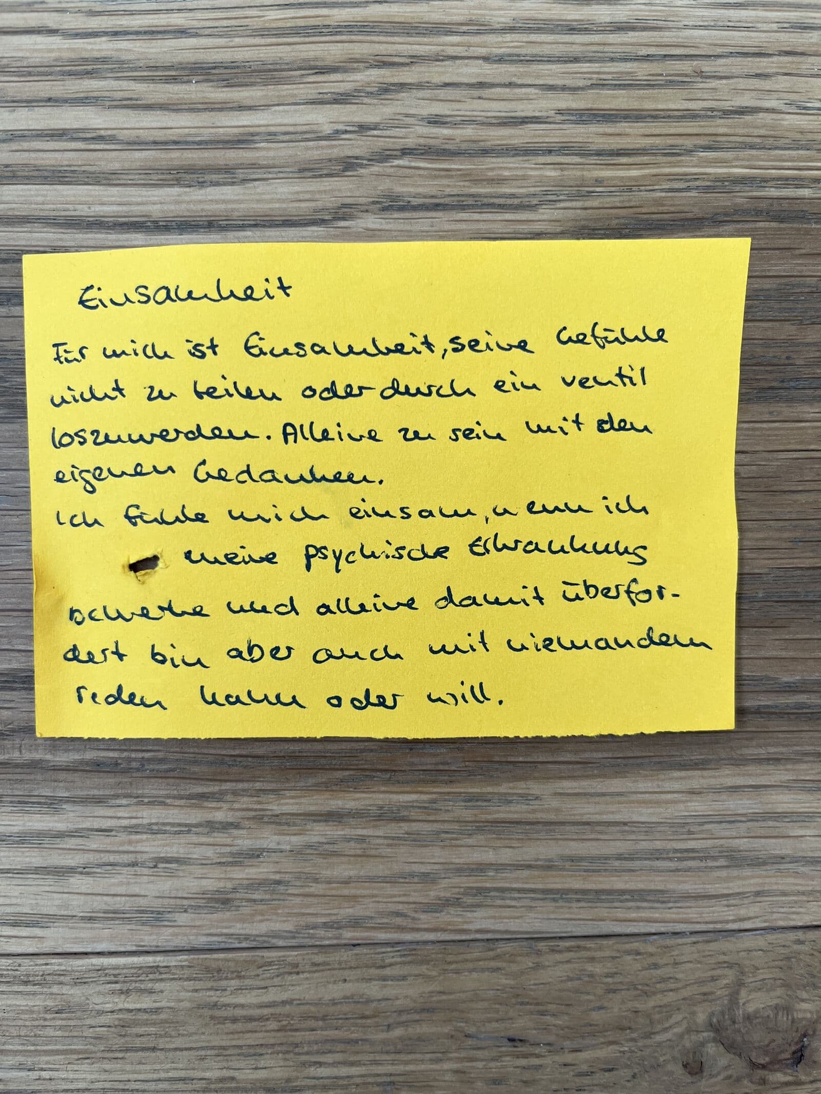 Einsamkeit Dialogschleife